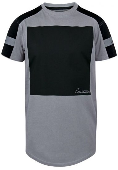 D555 Ziggy Organic Cotton T-Shirt Grey - Majice Kratkih Rukava - Muške Majice Kratkih Rukava Veliki Brojevi 